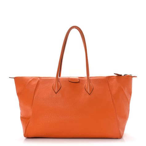 HERMES Taurillon Clemence Paris Bombay 37 Orange